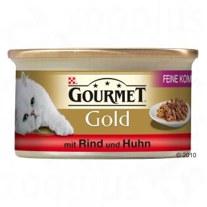 Gourmet Gold 85g hovězí, kuře směs gril