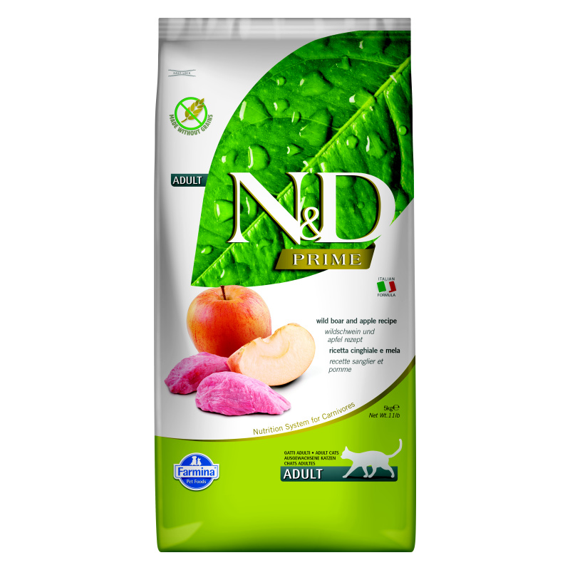 N&D PRIME CAT Adult Boar & Apple 5kg