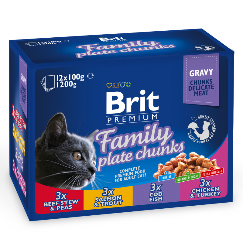 Brit Premium Cat Family Plate 12x100g
