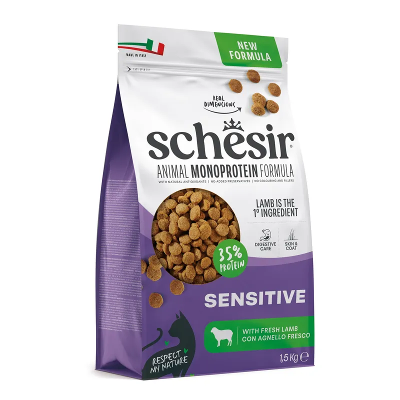 Schesir Cat Monoprotein Sensitive jehněčí 1,5kg
