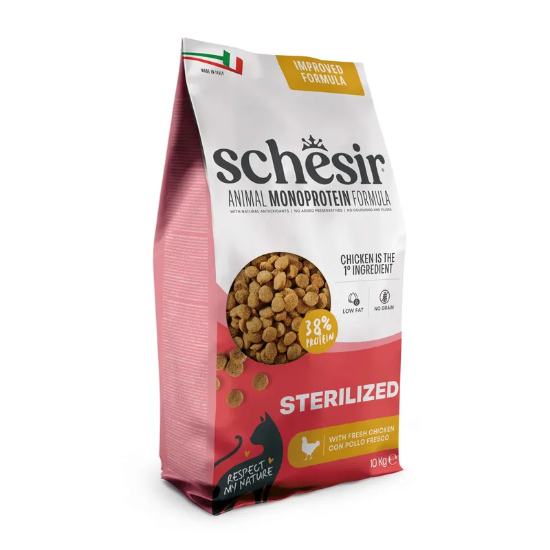 Schesir Cat Monoprotein Sterilized kuřecí 10kg