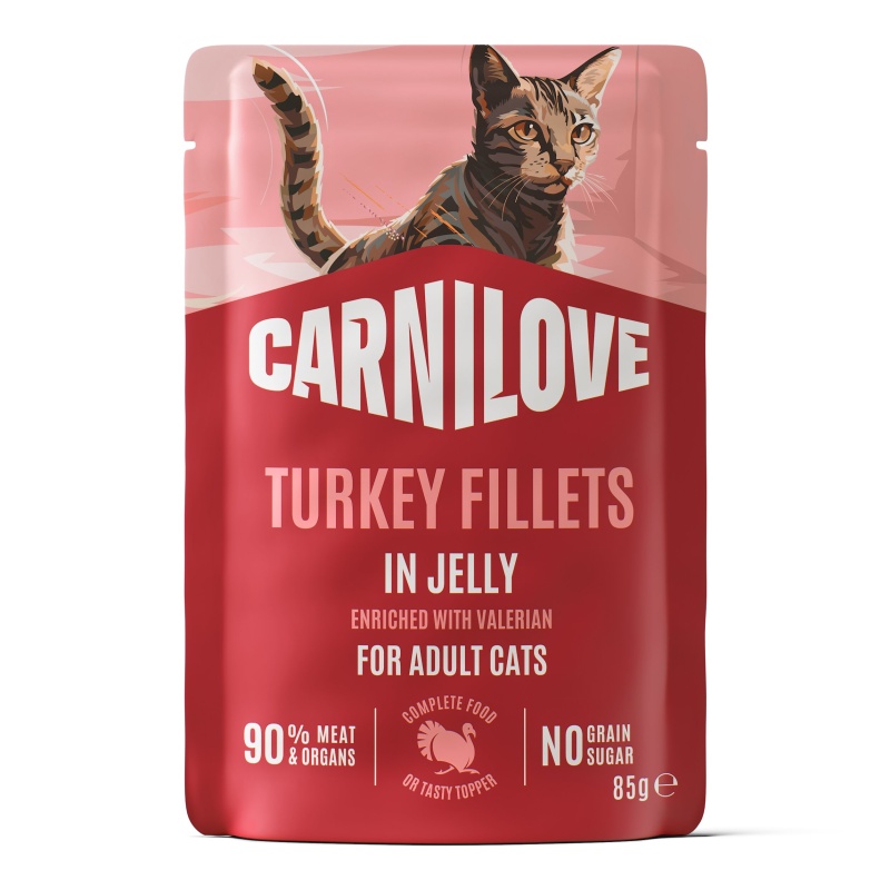 Carnilove Cat Pouch Jelly Turkey & Valerian 85g