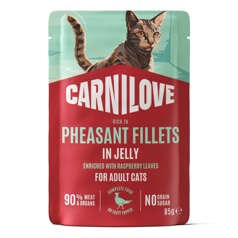 Carnilove Cat Pouch Jelly Pheasant & Raspberry Leaves 85g