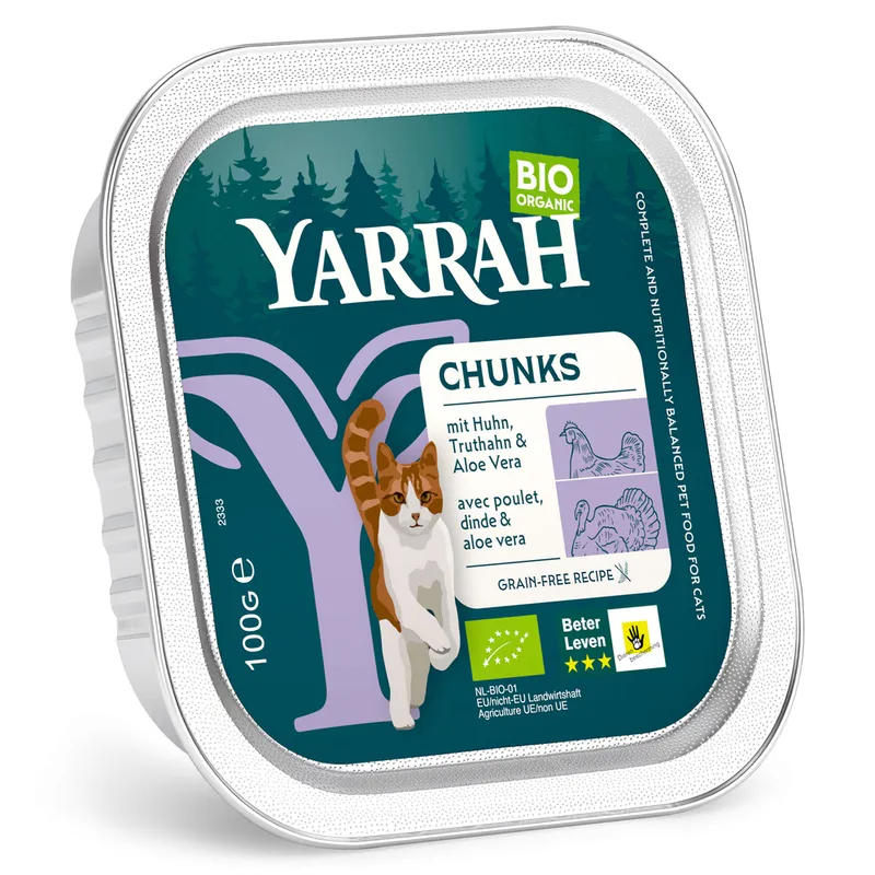 Yarrah Bio kousky v omáčce 100g kuře s krůtou