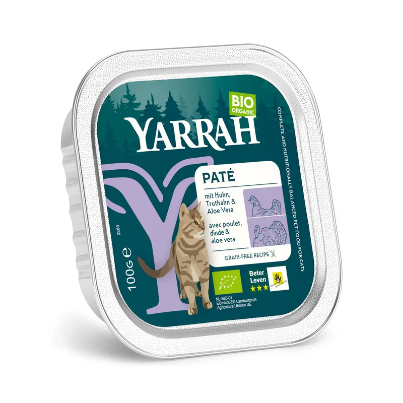 Yarrah Bio Paté 100g kuře & krůta a aloe vera