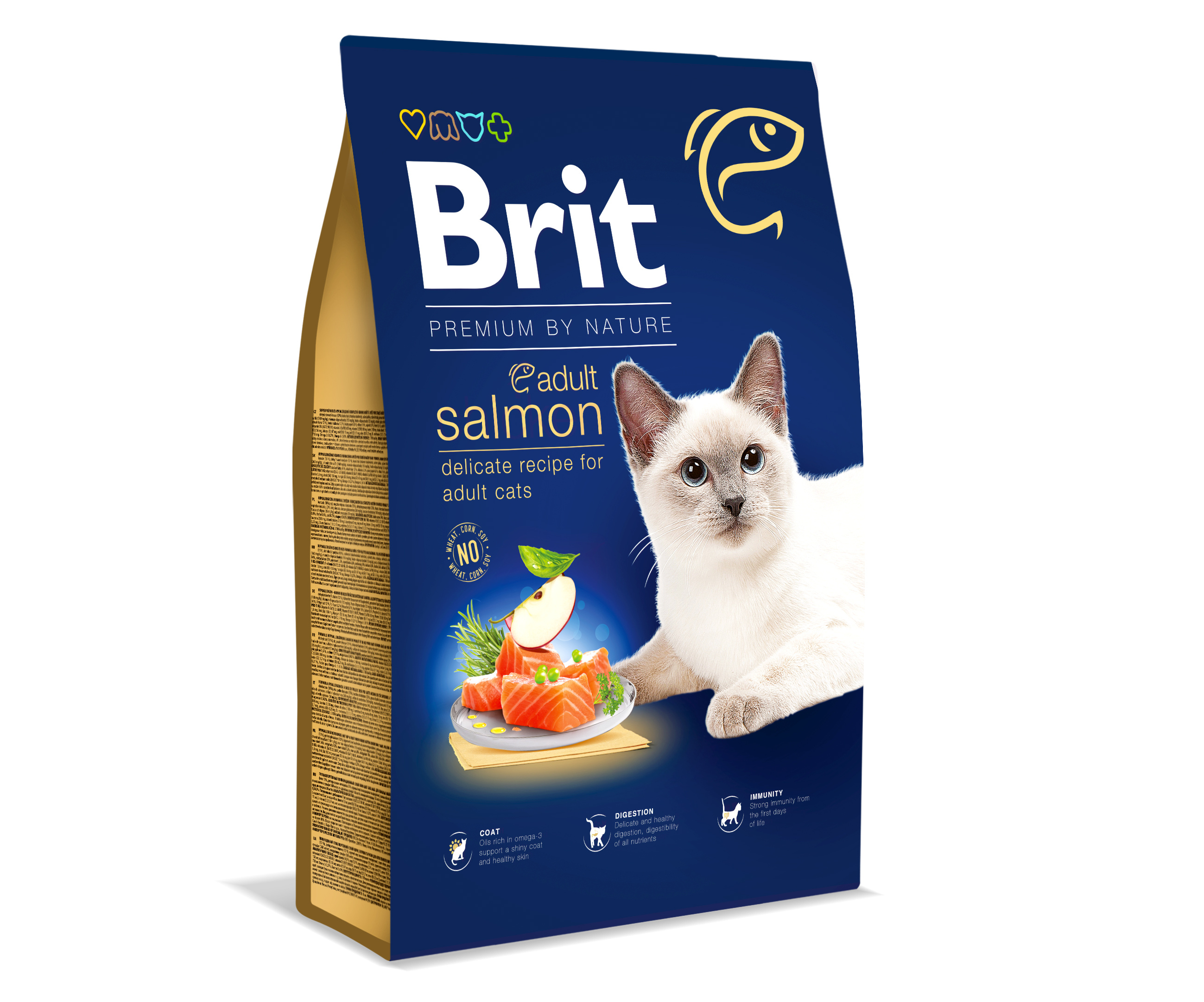 Brit Premium Cat by Nature Adult Salmon 1,5kg