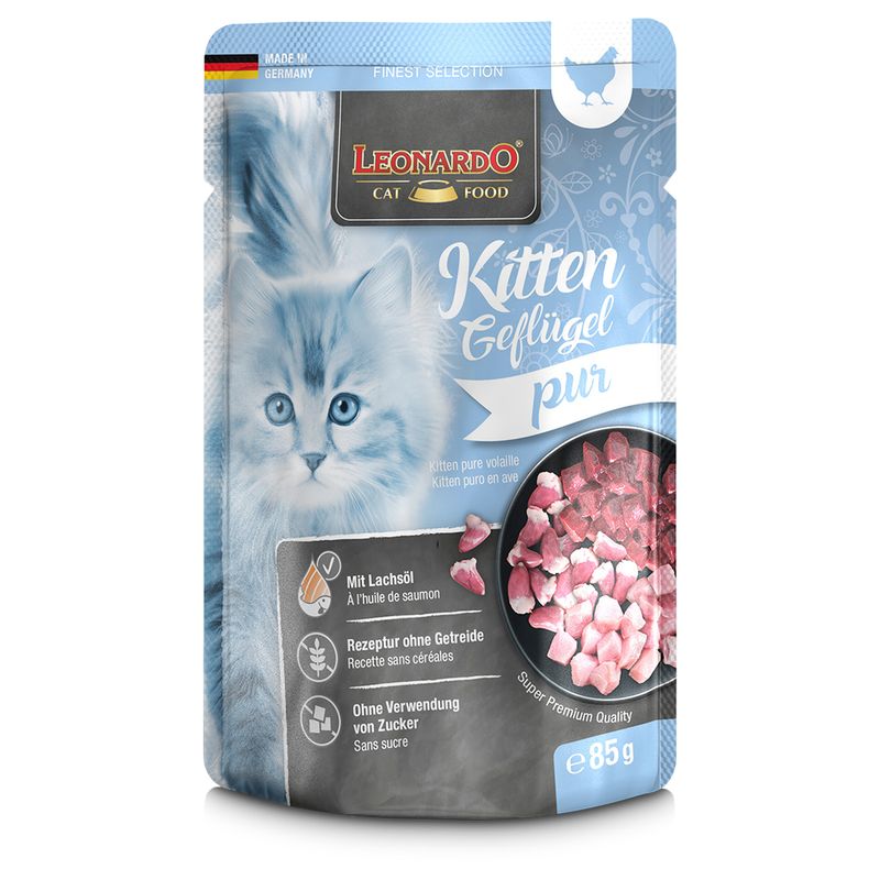 Leonardo kapsička Kitten Poultry 85g