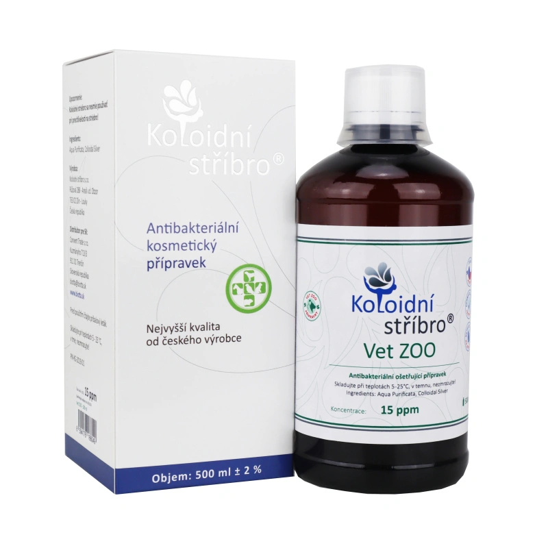 Koloidní stříbro 500ml, koncentrace 15ppm