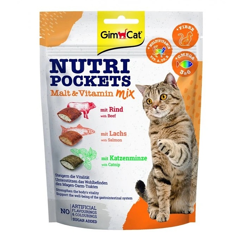 GimCat Nutri Pockets Malt-Vitamin Mix 150g