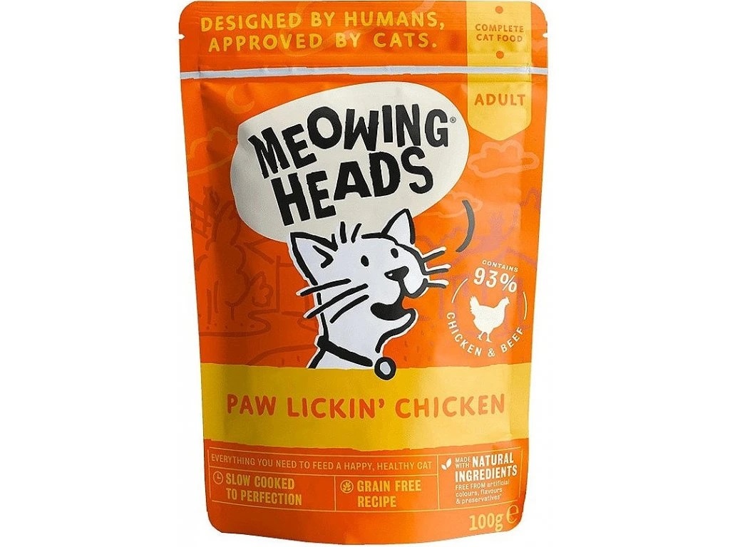 Meowing Heads Paw Lickin’ Chicken 100g
