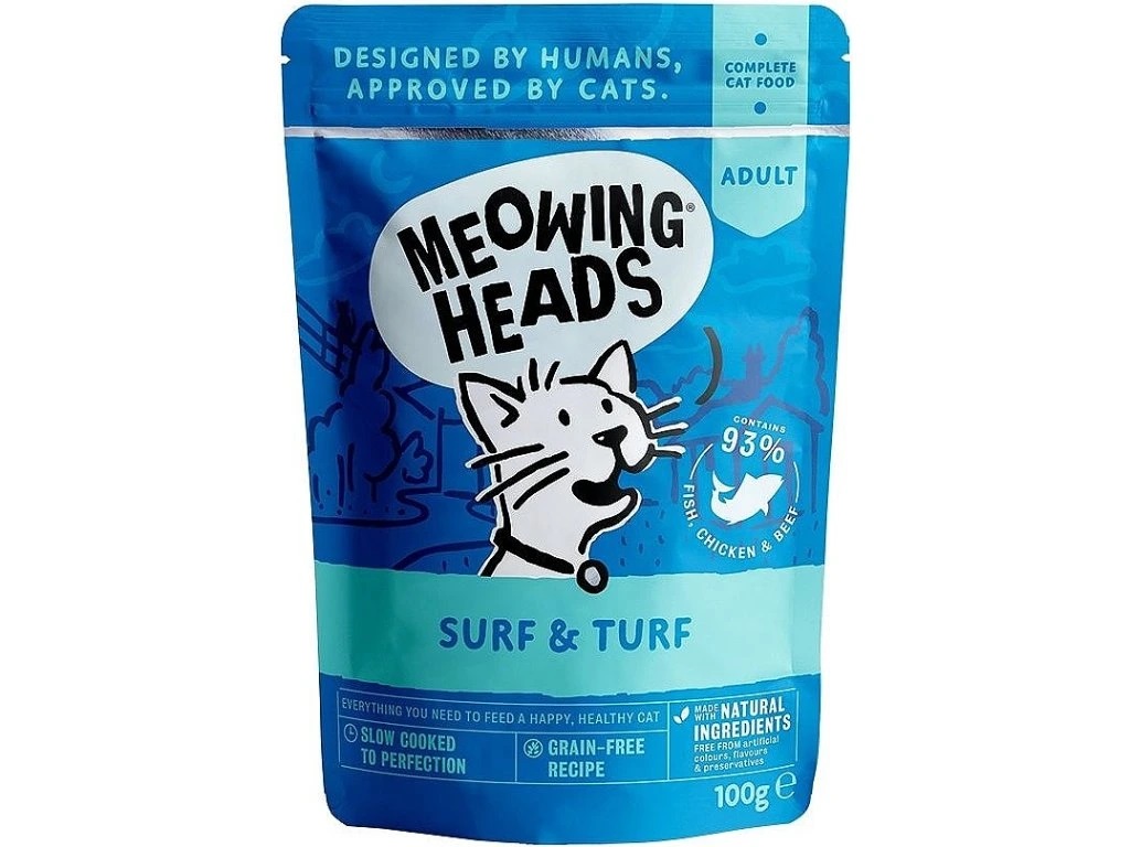 Meowing Heads Surf & Turf 100g
