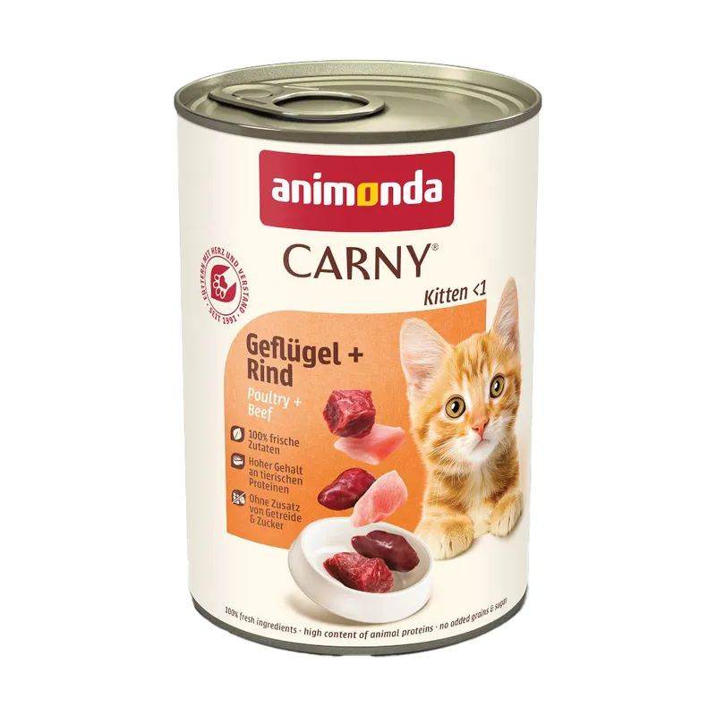 Animonda Carny Kitten 400g hovězí, drůbež