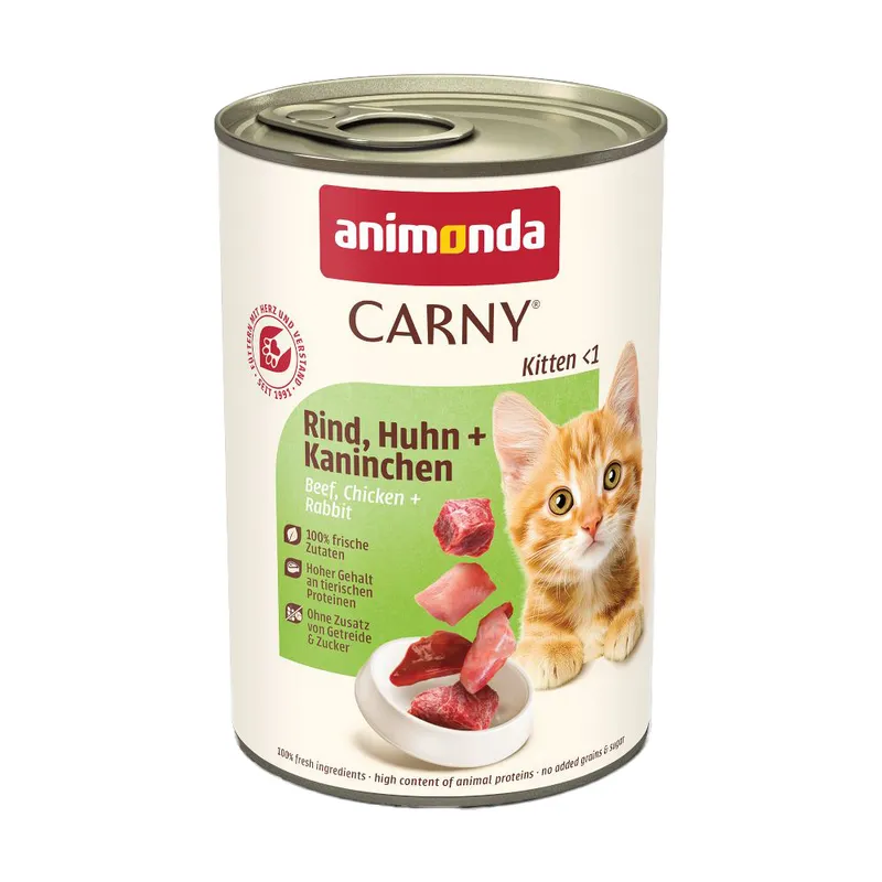 Animonda Carny Kitten 400g hovězí, kuře, králík