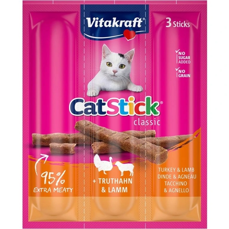 Cat Stick Mini krůta + jehněčí - 3ks