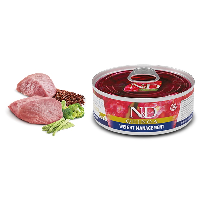 N&D CAT QUINOA Adult Weight Mnmgmt Lamb & Brocolli 80g