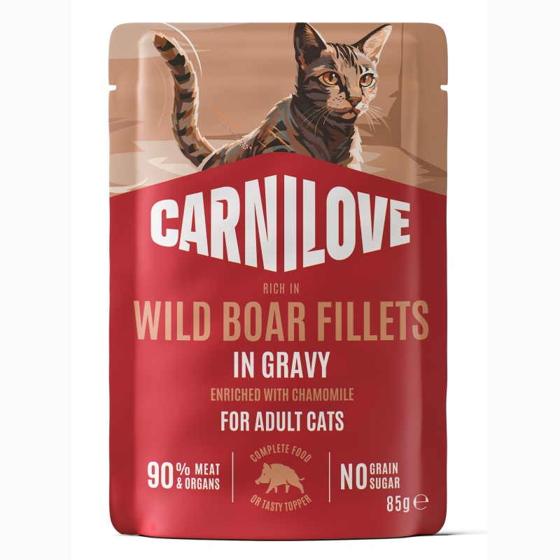 Carnilove Cat Pouch Wild Boar & Chamomile 85g 