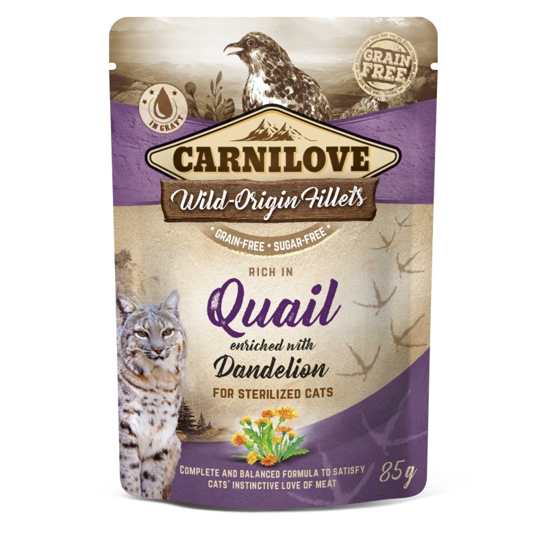 Carnilove Cat Pouch Quail & Dandelion sterilized 85g