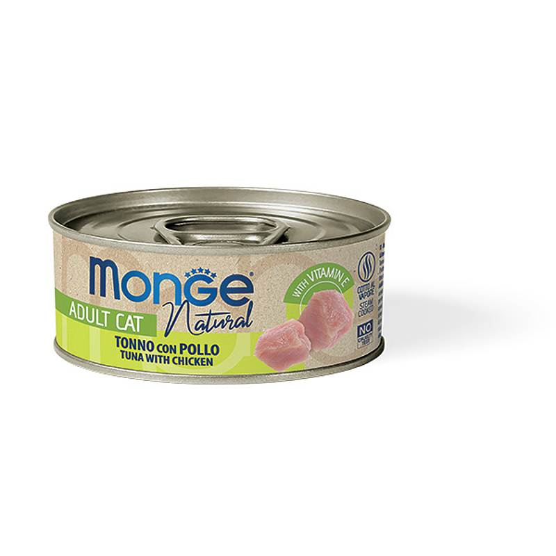 MONGE NATURAL tuňák, kuře 80g