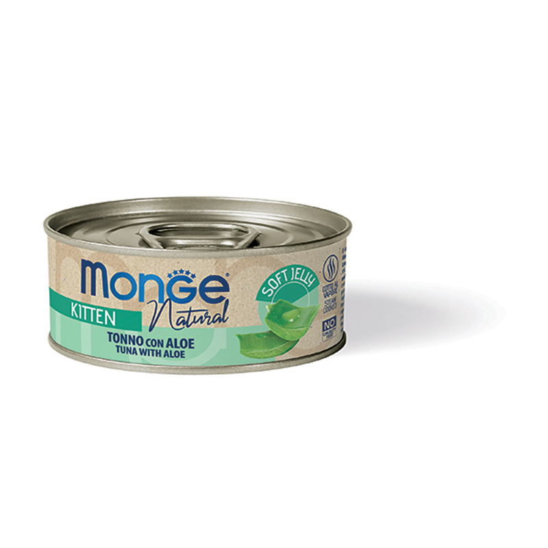 MONGE NATURAL Kitten tuňák, aloe 80g