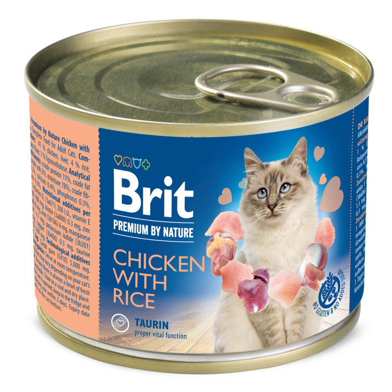 Brit Premium Cat by Nature Chicken & Rice 200g