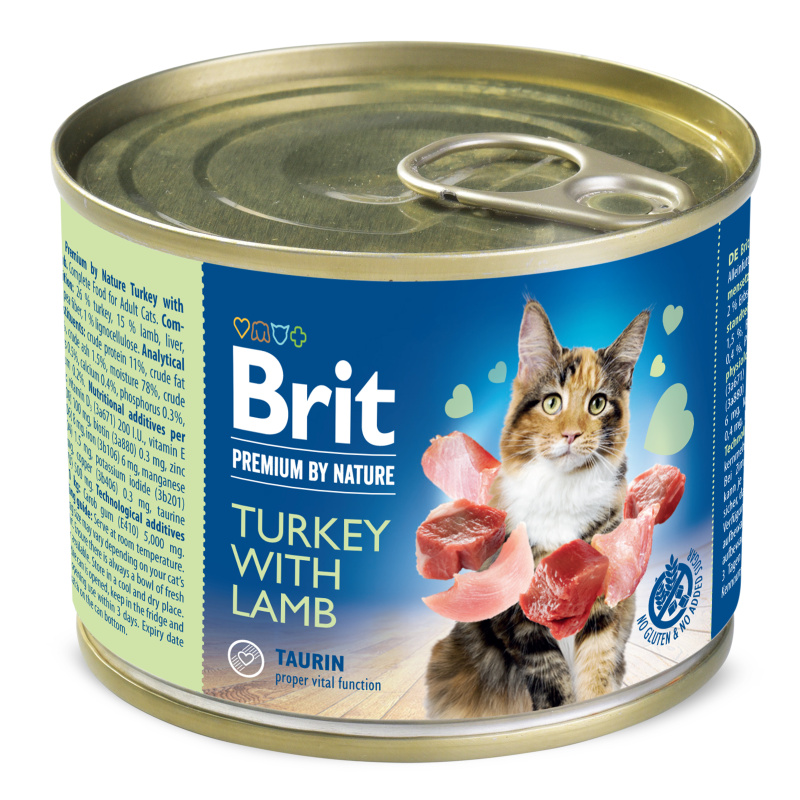 Brit Premium Cat by Nature Turkey & Lamb 200g