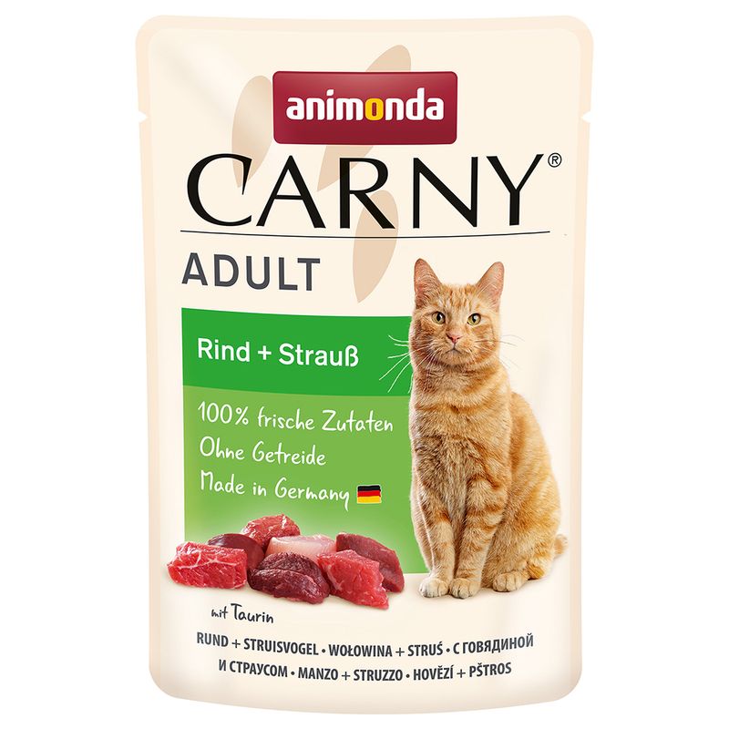 Animonda Carny 85g hovězí, pštros