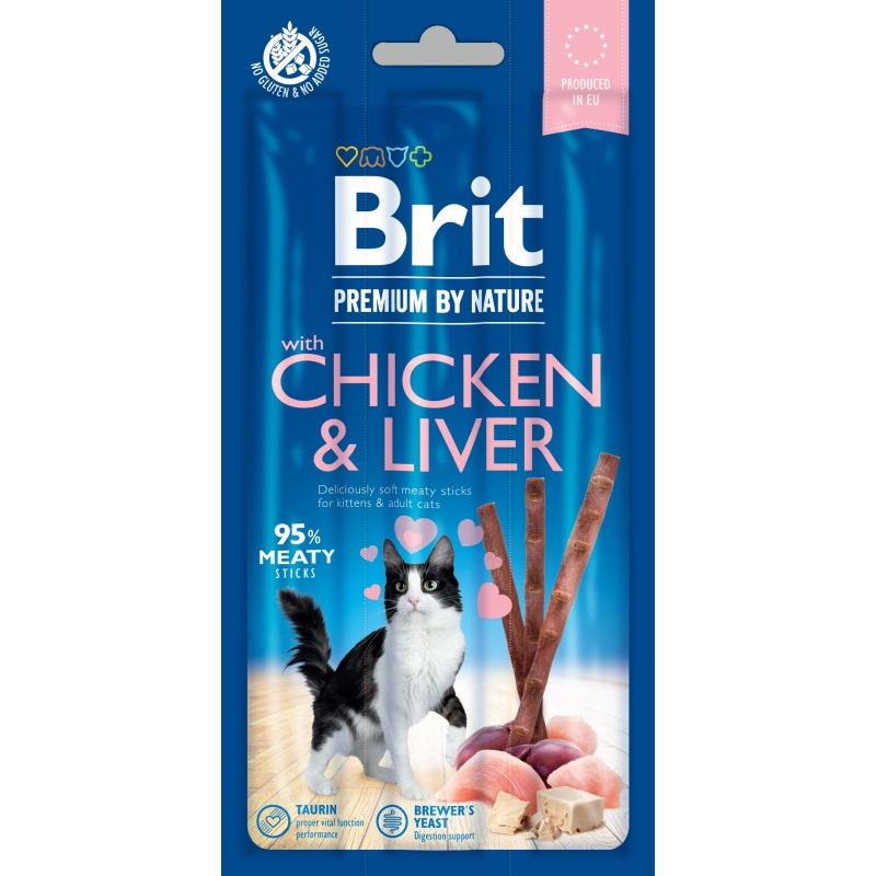 Brit Cat by Nature Sticks drůbež & játra 3ks