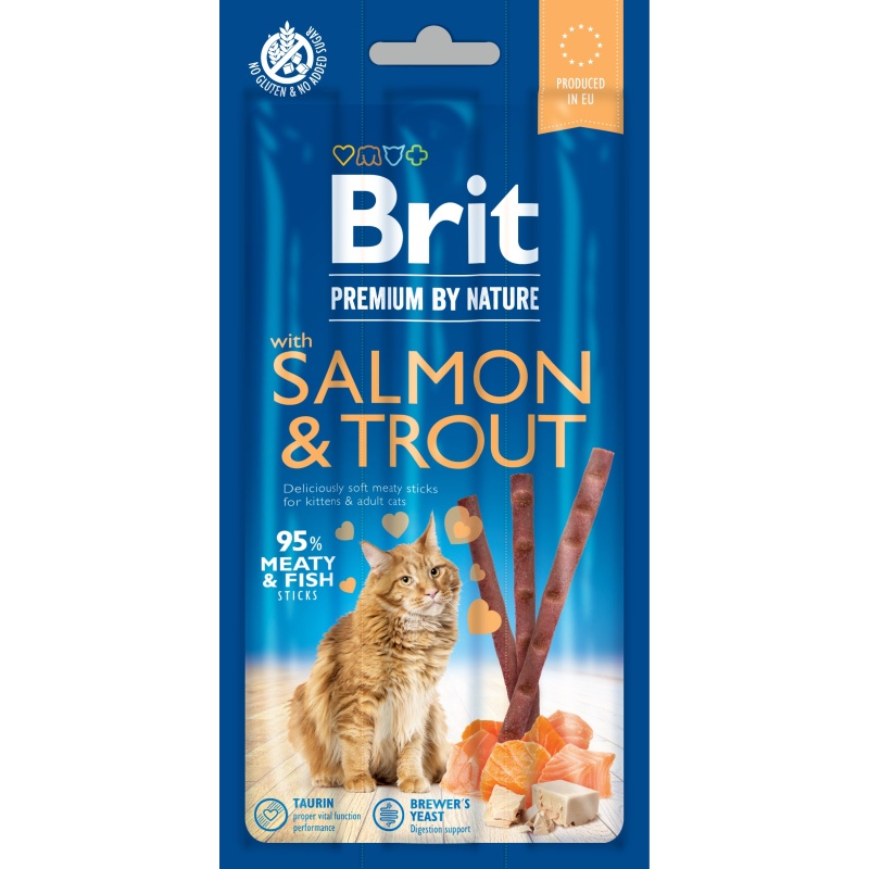 Brit Cat by Nature Sticks losos & pstruh 3ks