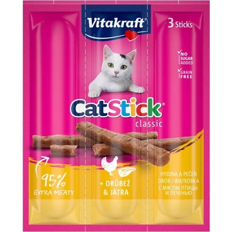 Cat Stick Mini drůbež+ játra - 3ks