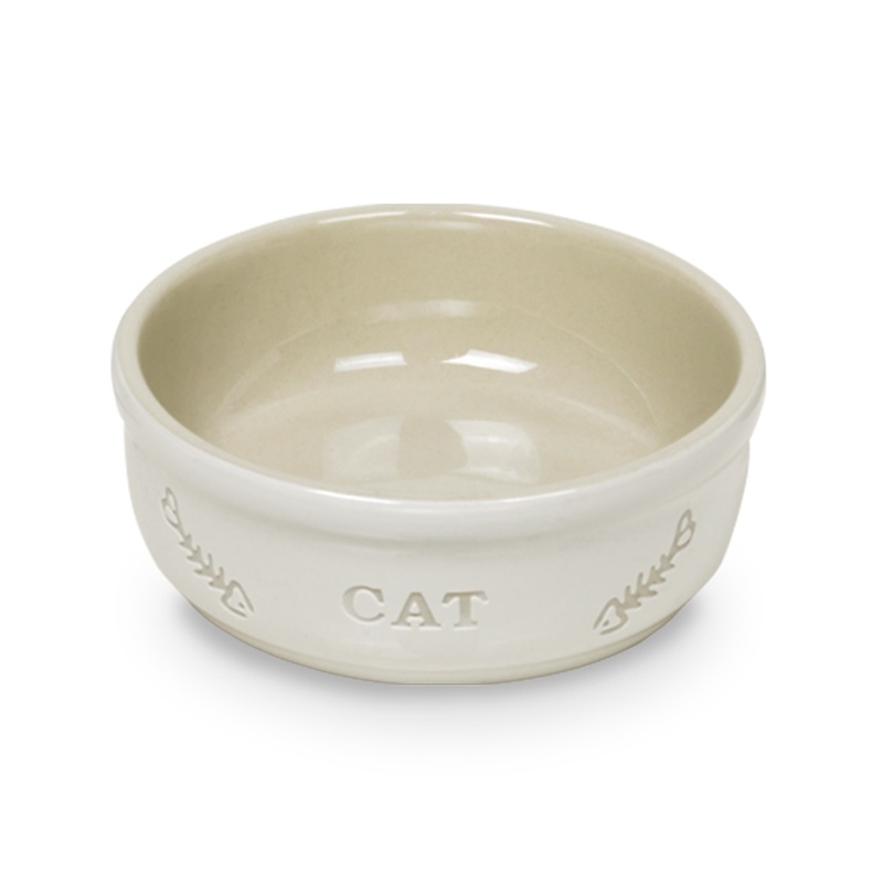 Nobby Cat keramická miska 250ml bílá