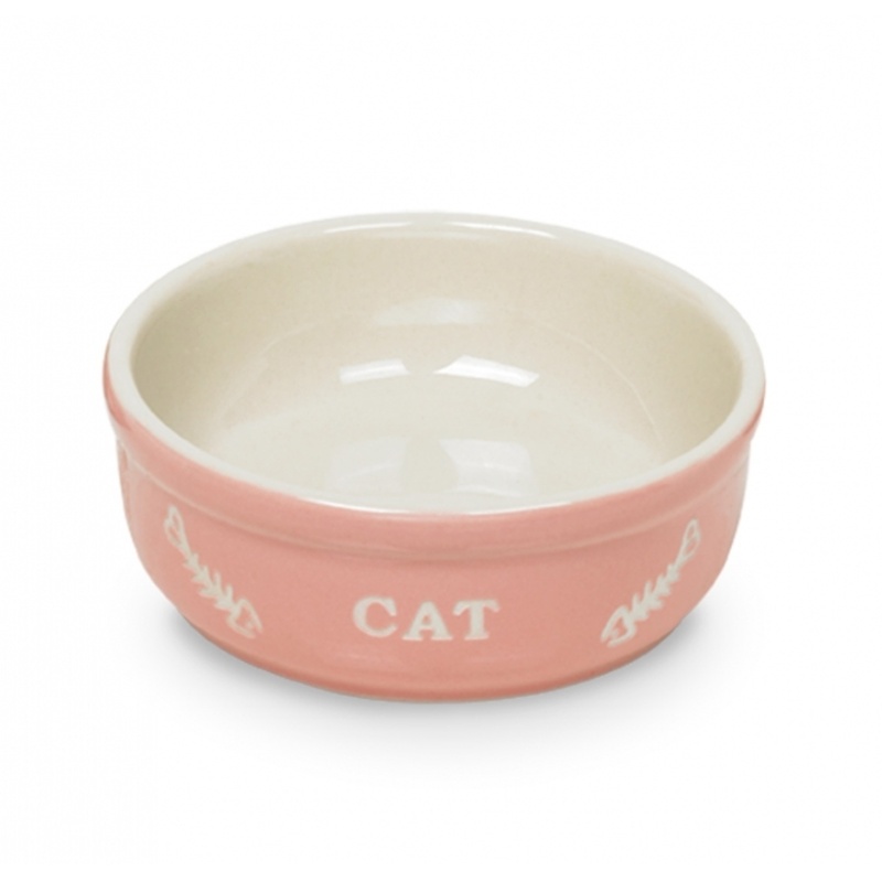 Nobby Cat keramická miska 250ml růžová