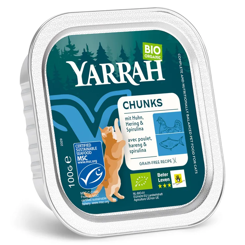 Yarrah Bio kousky v omáčce 100g kuře s rybou