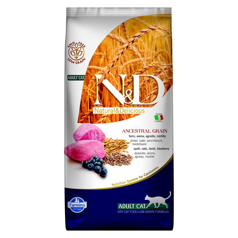 N&D Low Grain CAT Adult Lamb & Blueberry 1,5kg