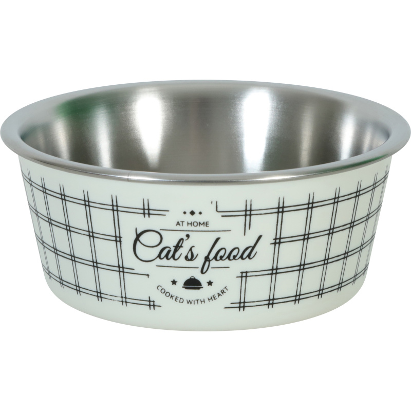 Miska nerez FOOD CAT 400ml béžová