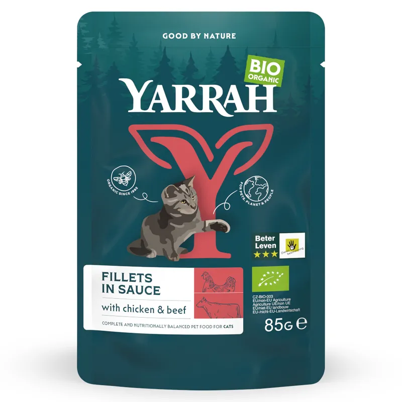 Yarrah Bio Filety v omáčce 85g hovězí