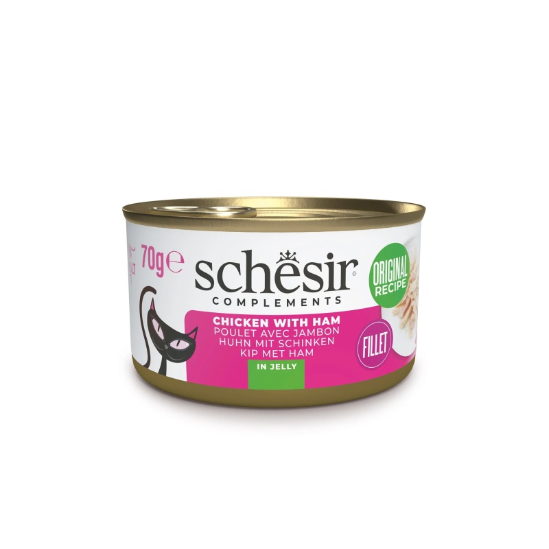 Schesir Cat Adult 70g kuře se šunkou v želé