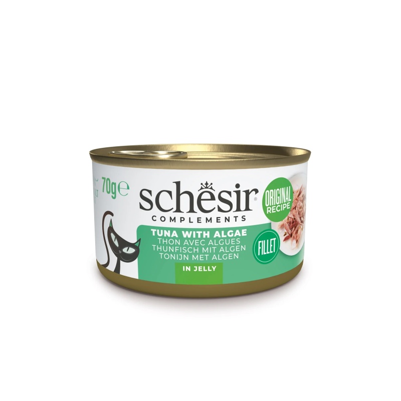 Schesir Cat Adult 70g tuňák s mořskou řasou v želé