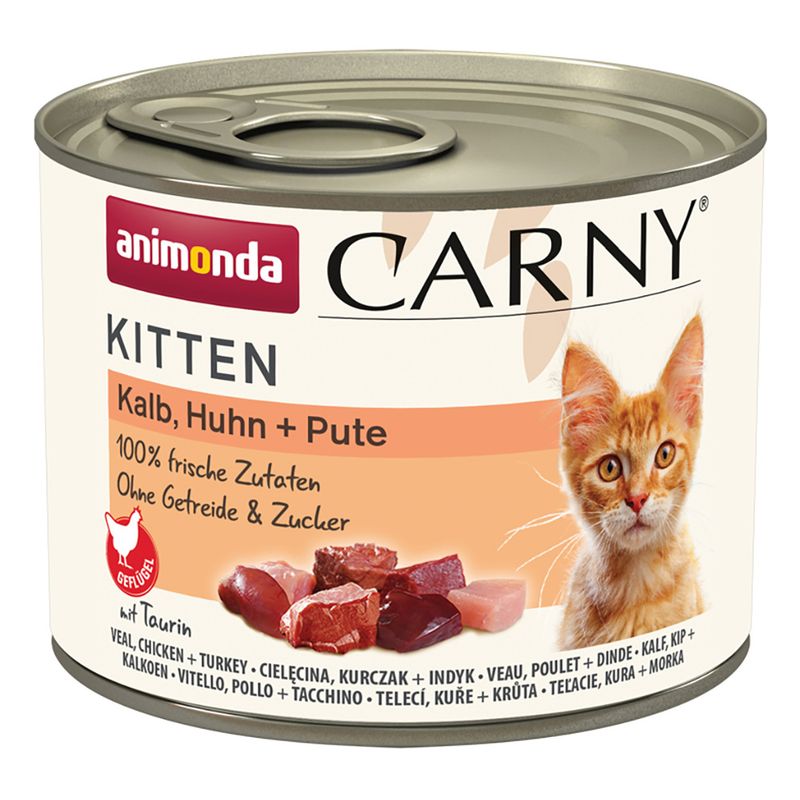 Animonda Carny Kitten 200g telecí, kuře, krůta