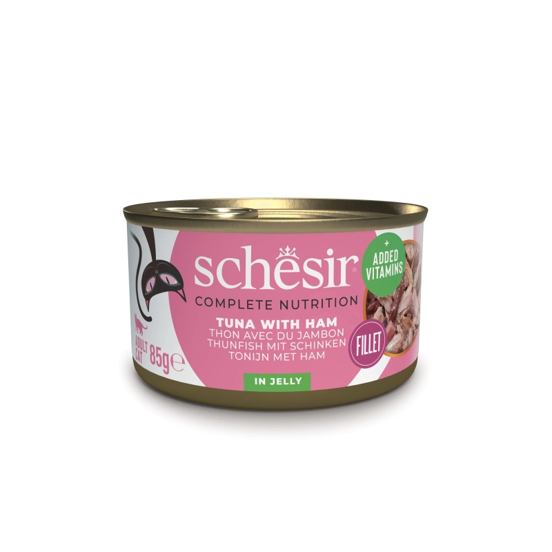 Schesir Cat Adult 85g tuňák se šunkou v želé