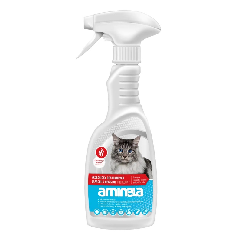 Aminela Clean Ekologický odstraňovač zápachu a nečistot pro kočky 500ml