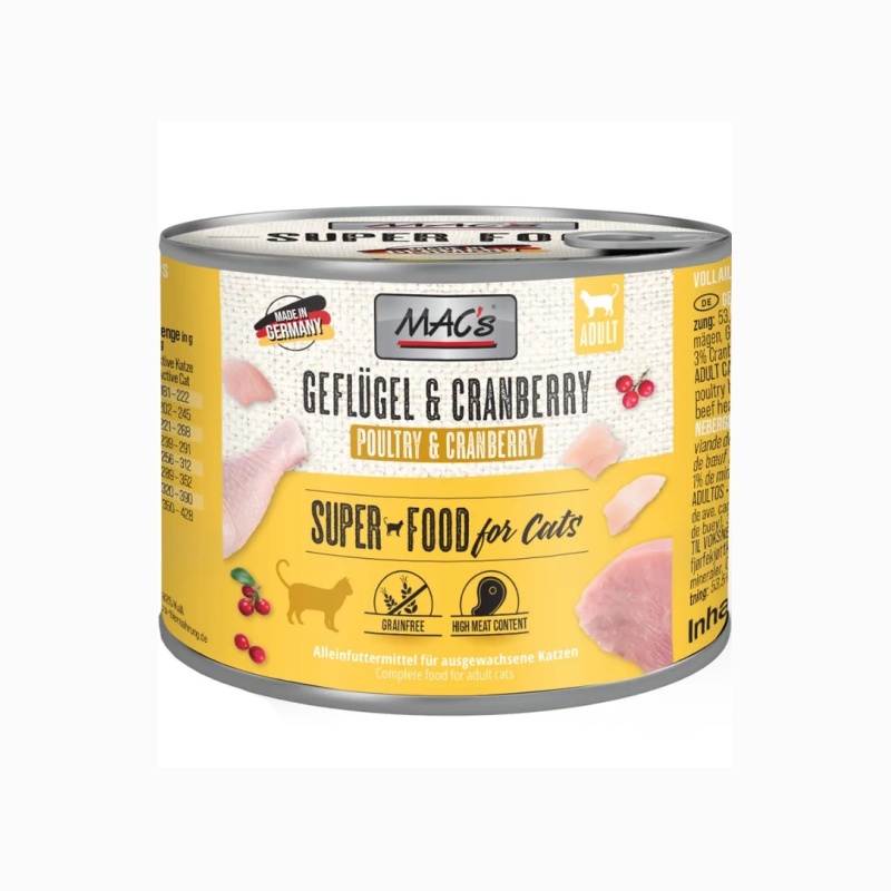 MAC's Cat 200g drůbež a brusinky