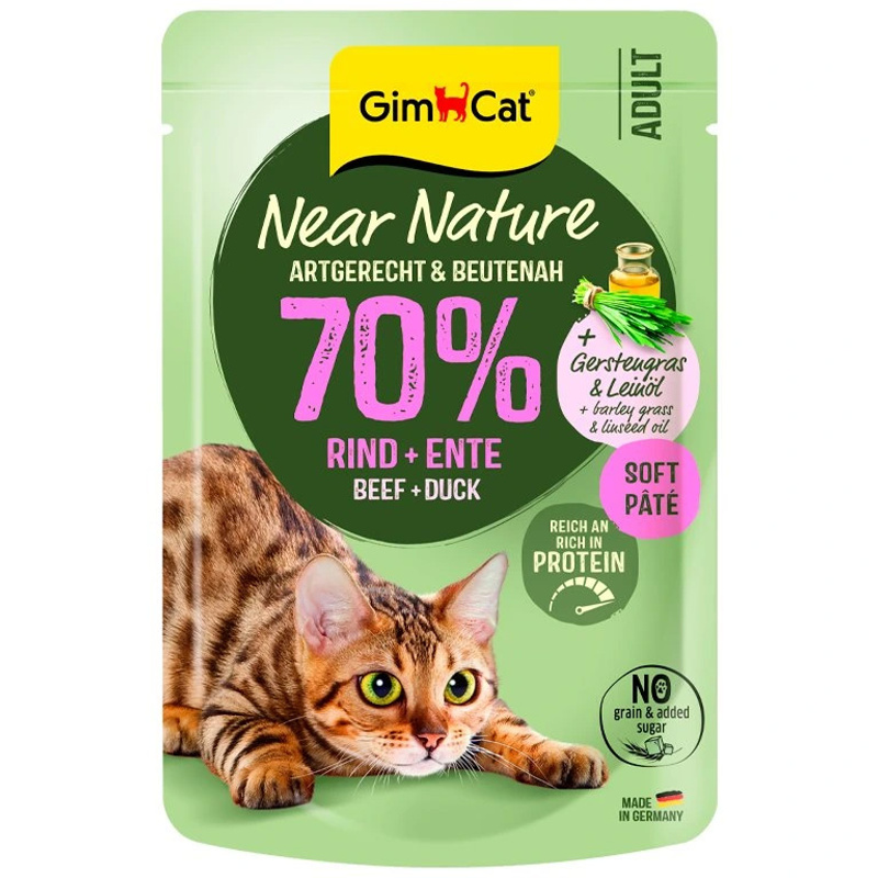 GimCat Near Nature hovězí a kachna 85g