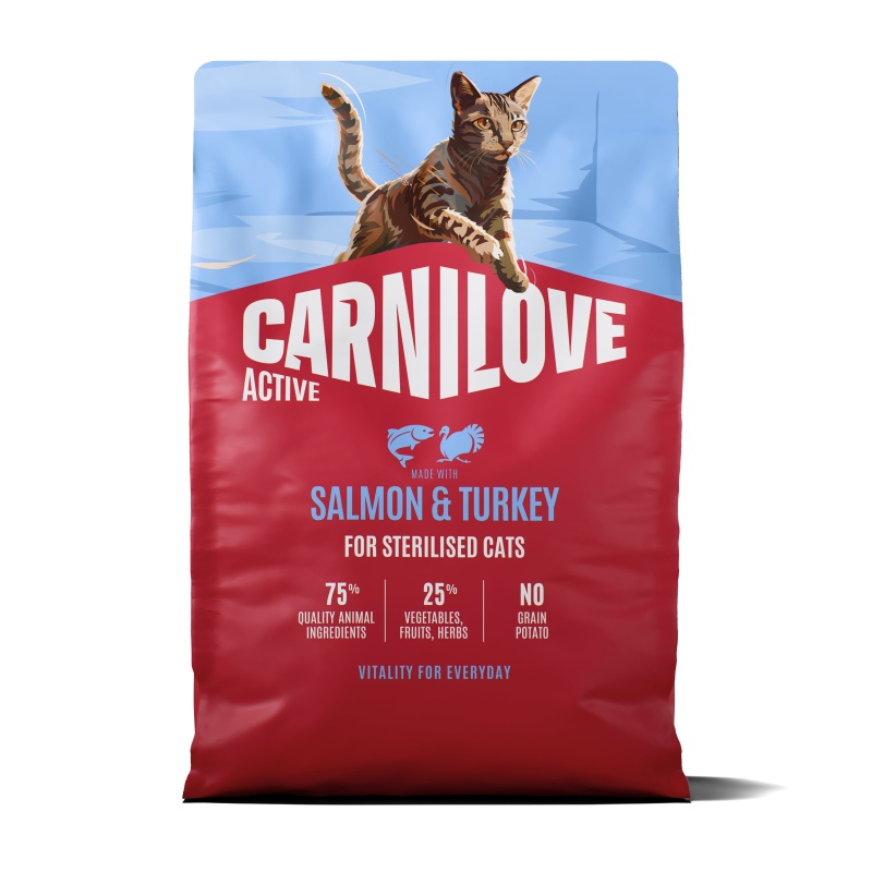 Carnilove ACTIVE DRY Salmon & Turkey for Sterilised Cats 2kg
