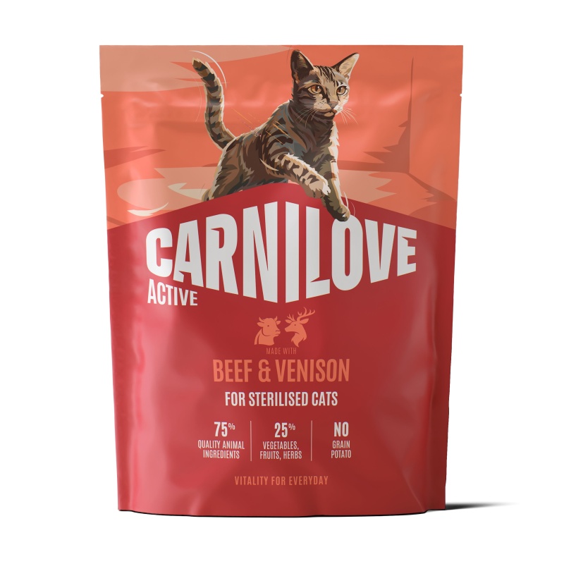 Carnilove ACTIVE DRY Beef & Venison for Sterilised Cats 400g