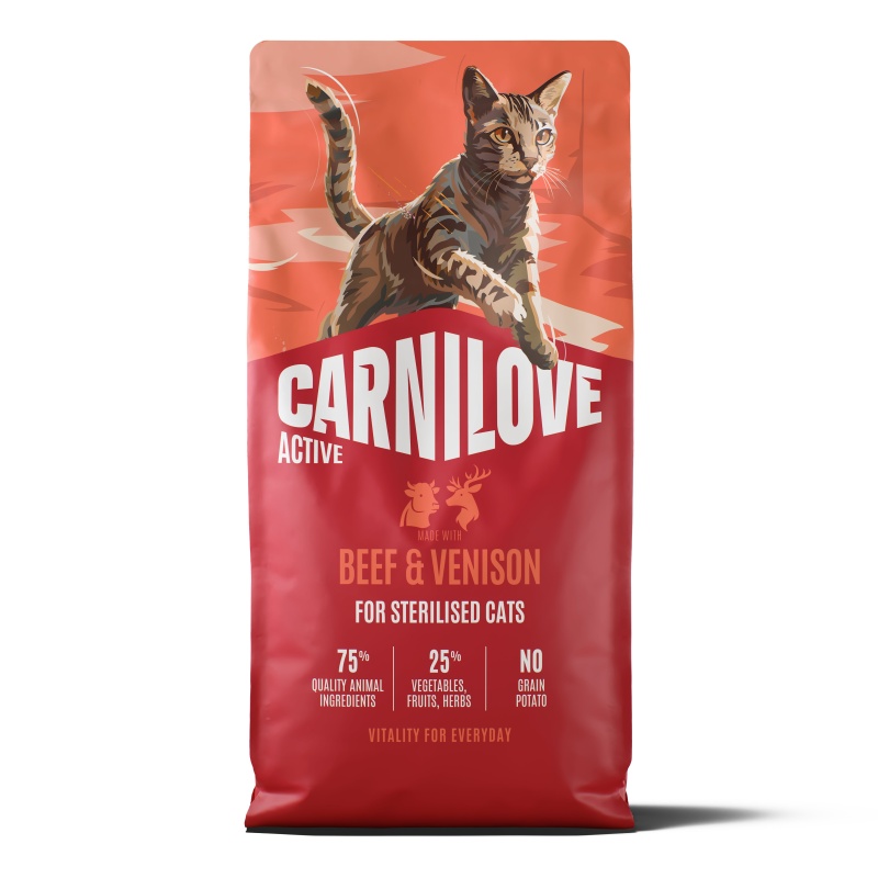 Carnilove ACTIVE DRY Beef & Venison for Sterilised Cats 6kg