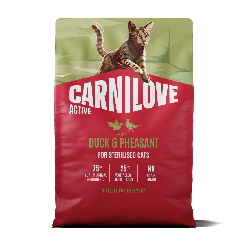 Carnilove ACTIVE DRY Duck & Pheasant for Sterilised Cats 2kg