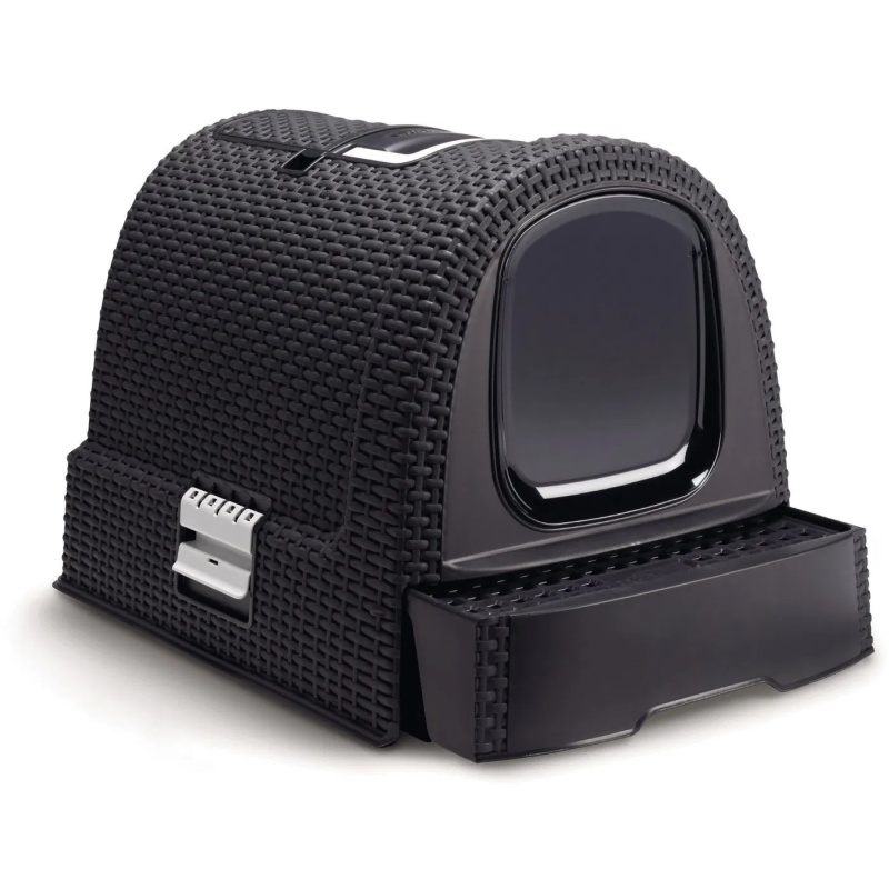 Toaleta pro kočky Curver Rattan antracit