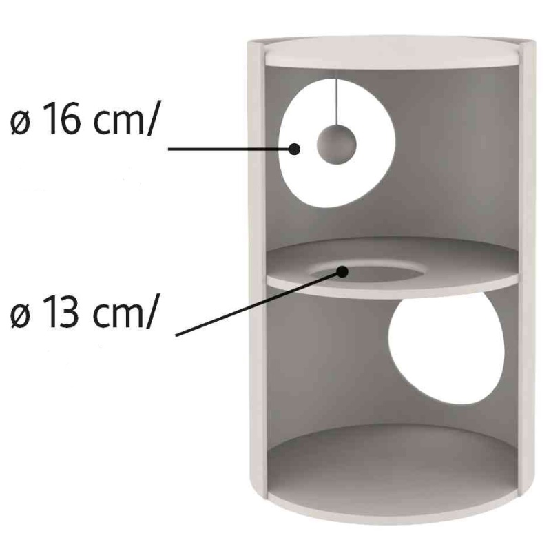 Škrábací věž s pelíšky a hračkou