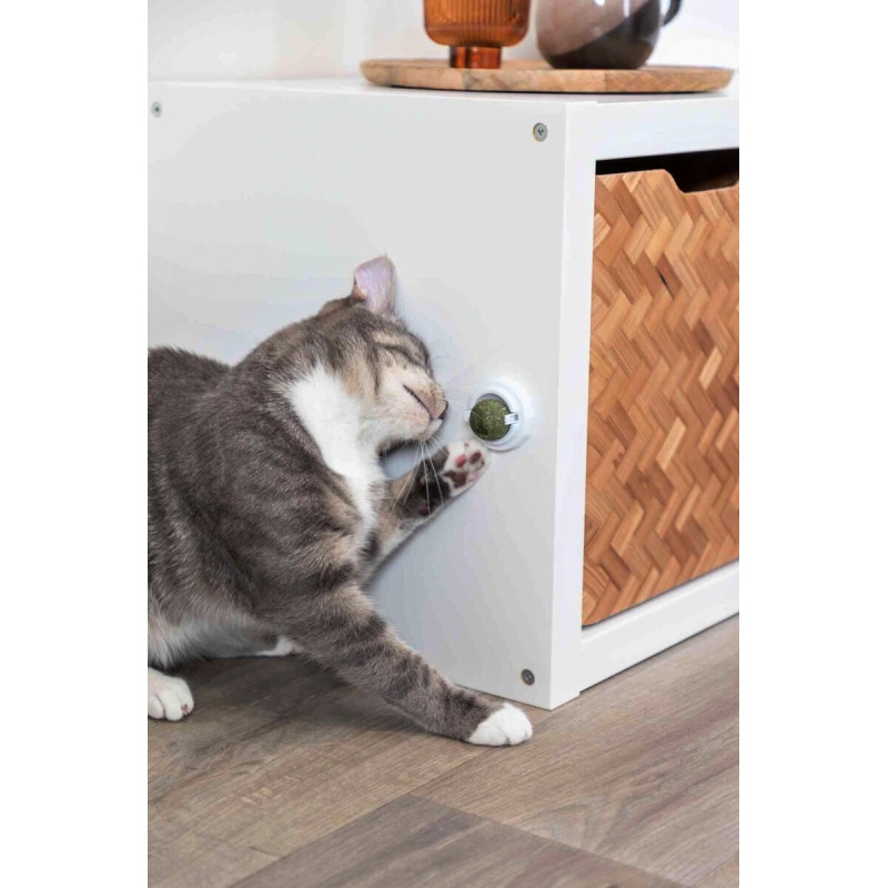 Kulička catnipu v samolepícím držáku