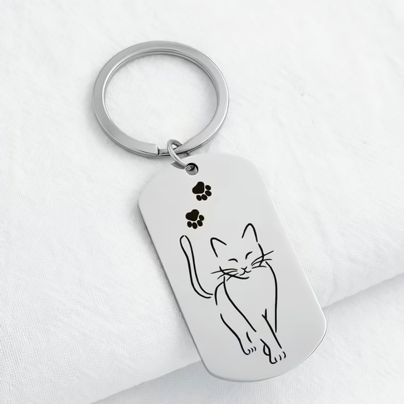 Přívěsek na klíče Kočičí silueta